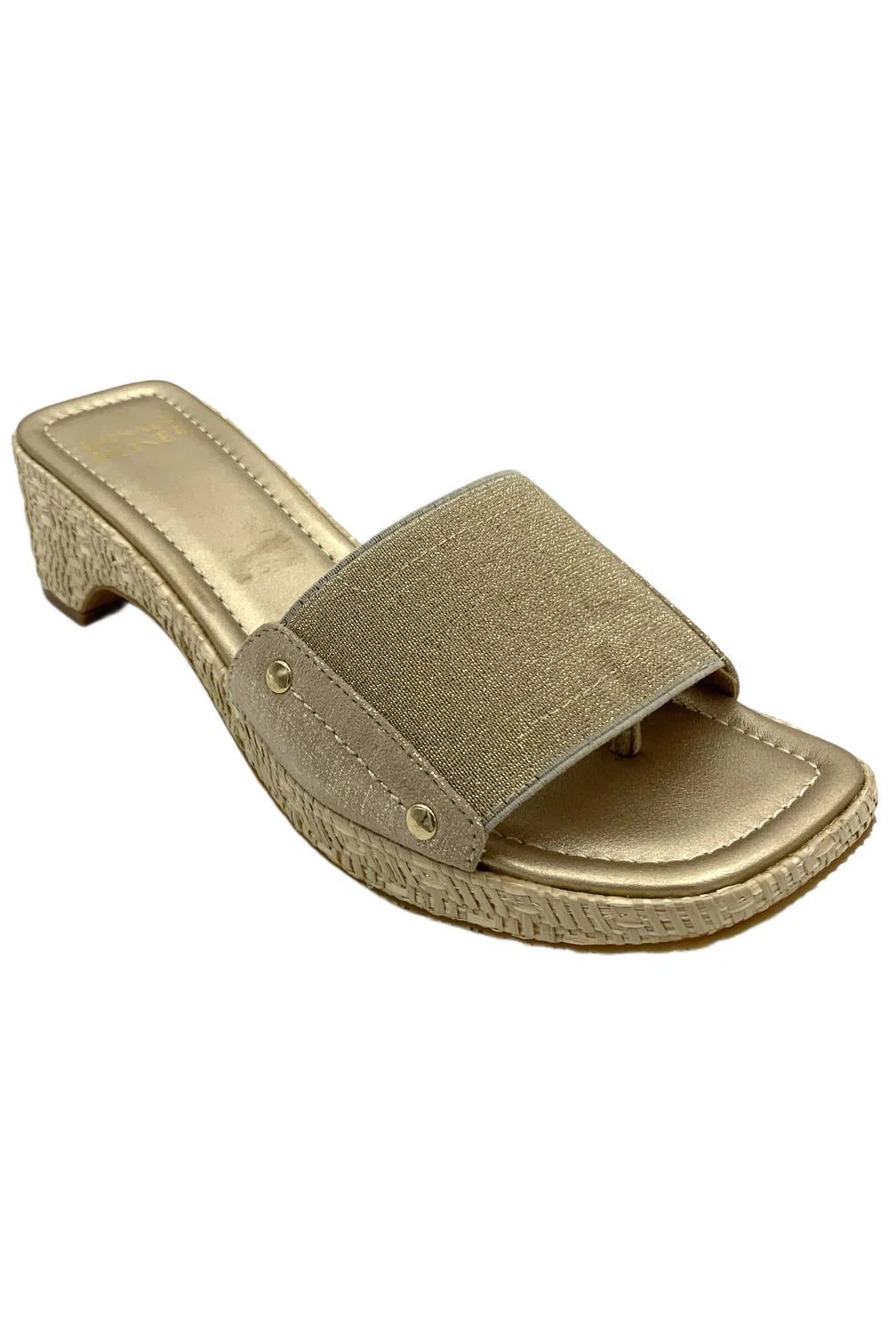 Donald Pliner Women's Rodeo Platform Sandal Platino Jute Elastic - Medium